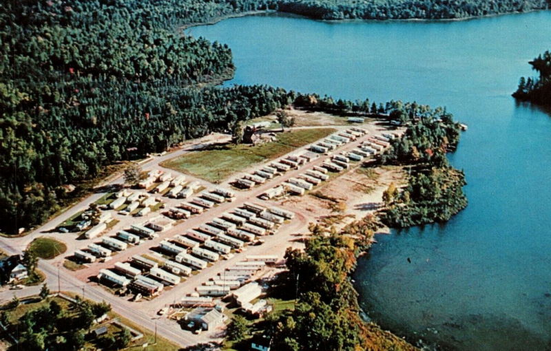 Little Lake Trailer Coach Park - Vintage Postcard (newer photo)